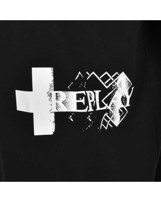 Replay Black X Martin Garrix Logo T Shirt for men