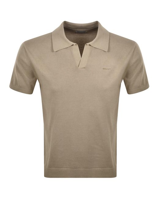 Gant Natural Sunfaded Knit Polo T Shirt for men