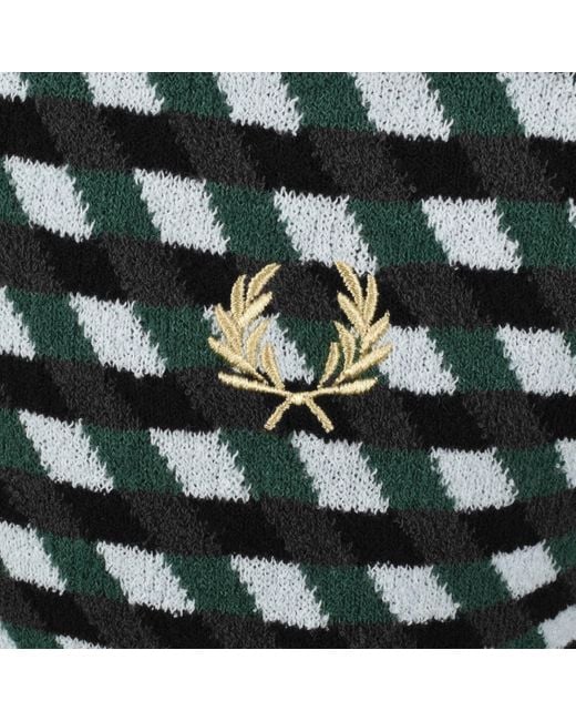 Fred Perry Black Knit Polo Shirt for men