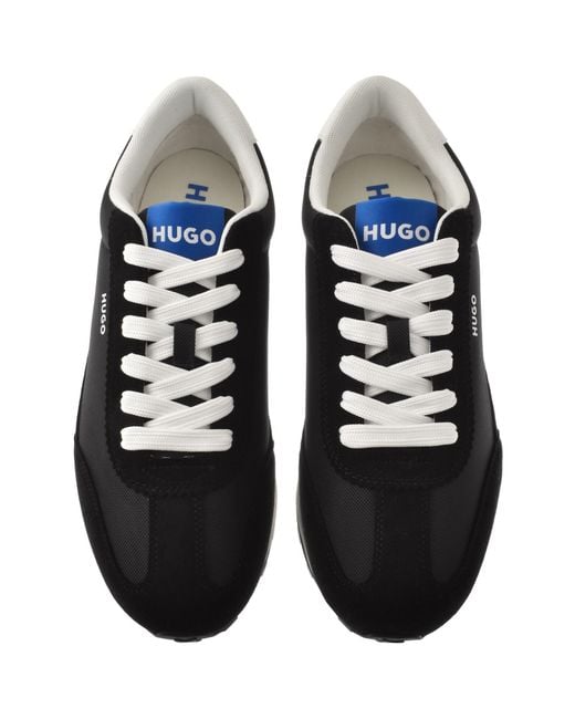 HUGO Black Jared Running Trainers for men