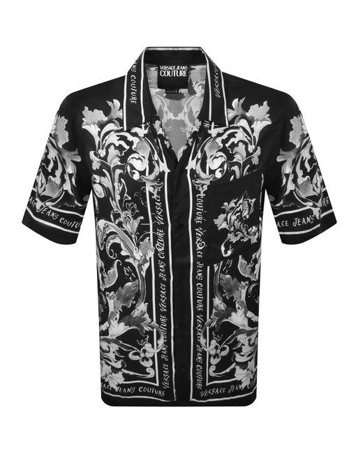 Versace Jeans Black Couture All Over Print Shirt for men