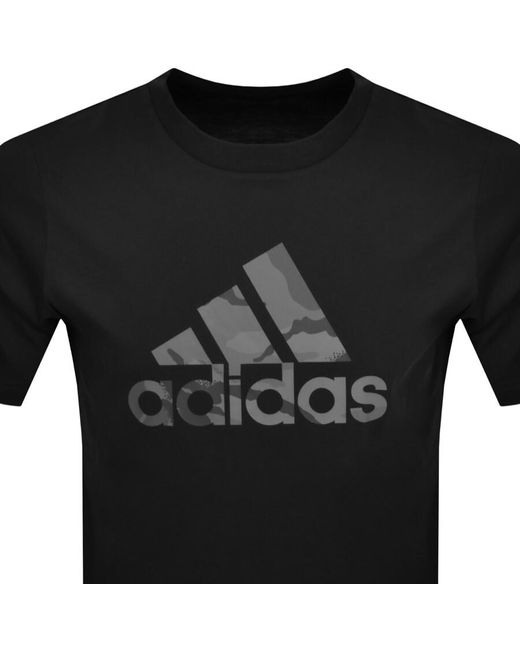 Adidas Originals Black Adidas Sportswear Logo T Shirt for men
