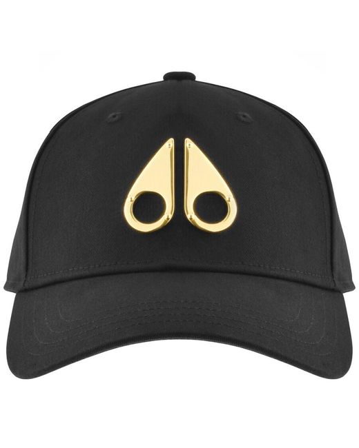 Moose Knuckles Black Gold Logo Icon Cap for men