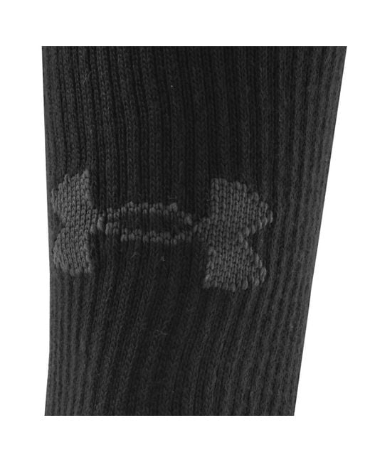 Under Armour Black 3 Pack Tech Crew Socks for men