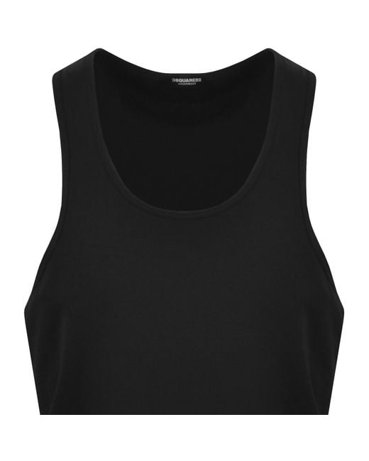 DSquared² Black Back Logo Vest for men