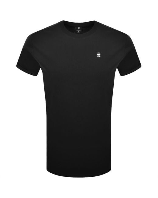 G-Star Black G-Star Lash Logo T Shirt Dark for men