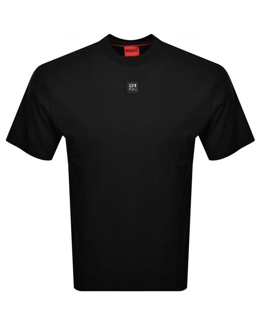 HUGO Black Dalile Crew Neck T Shirt for men