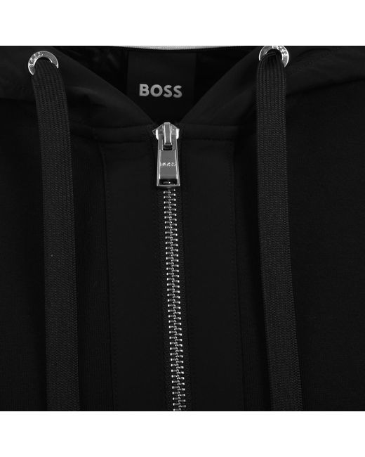 BOSS BUSINESS Black Boss C Spence Full Zip Hoodie for men