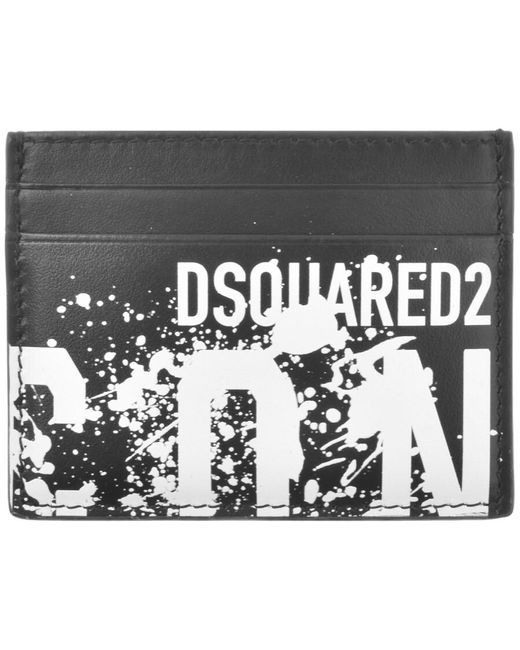 DSquared² Black Splash Icon Card Holder for men