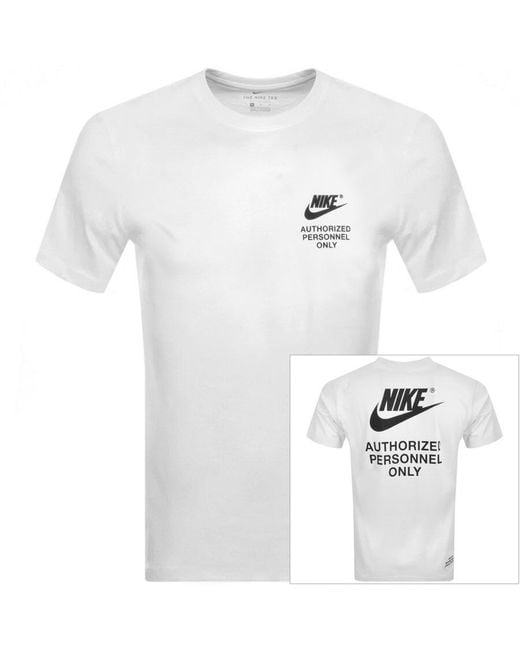 Nike Cotton Authorized Logo T Shirt in White for Men Lyst UK
