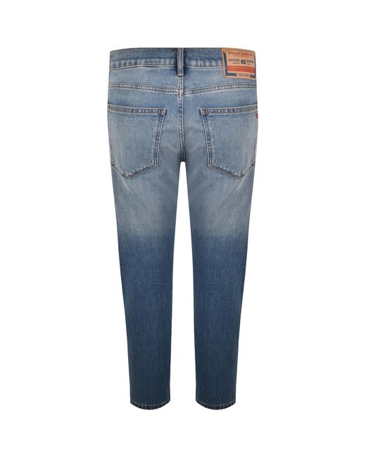 DIESEL Blue D Strukt Slim Fit Light Wash Jeans for men