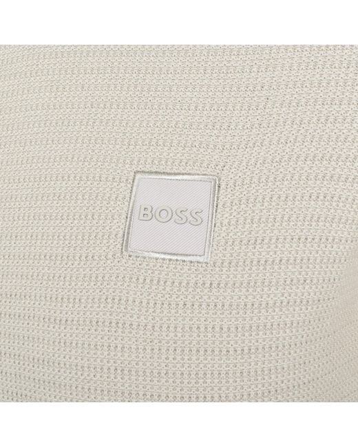 Boss Gray Boss Anion Knit Jumper for men