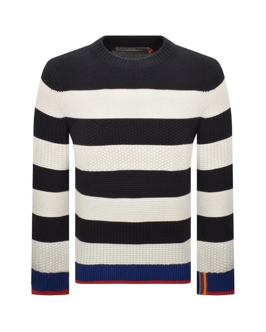 Barbour Blue X Paul Smith Southwold Knit Jumper for men