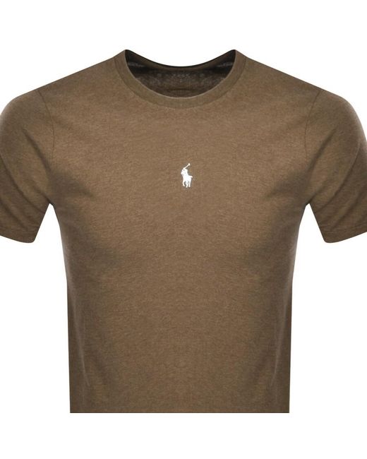 Ralph Lauren Green Crew Neck Logo T Shirt for men