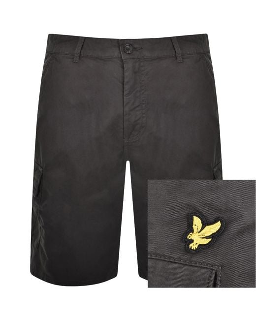 Lyle & Scott Gray Cargo Shorts for men