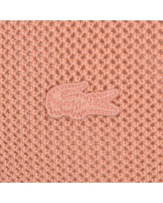 Lacoste Orange Short Sleeve Jumper for men