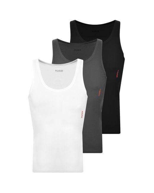 HUGO Black 3 Pack Vests for men