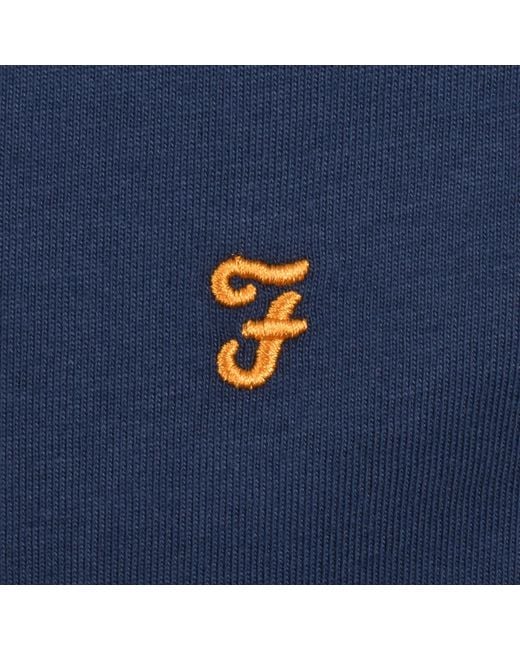 Farah Blue Farah Danny Regular Fit T Shirt Aegean for men