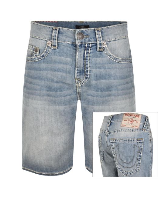 True Religion Blue Bobby Super T Shorts for men