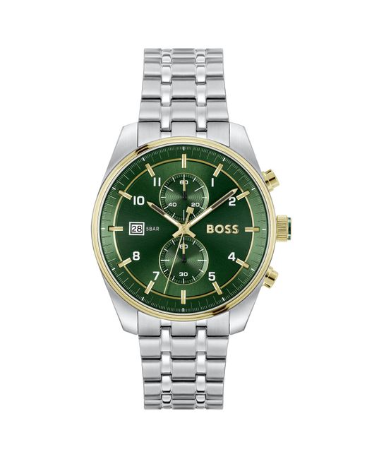 BOSS BUSINESS Green Boss Skytraveller Watch for men