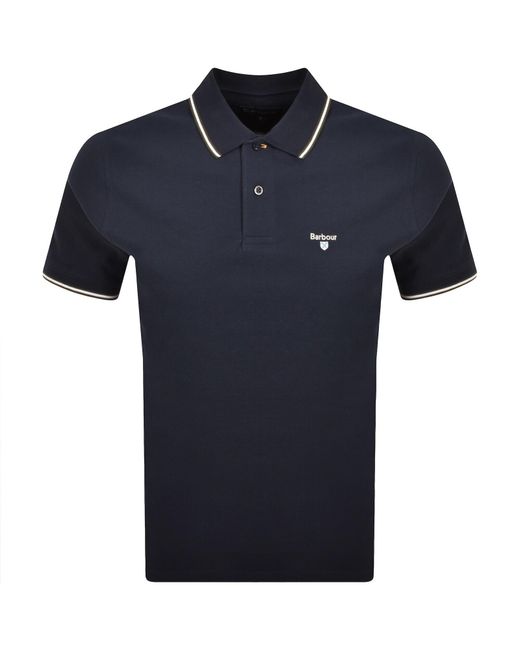Barbour Blue Fielding Polo T Shirt for men