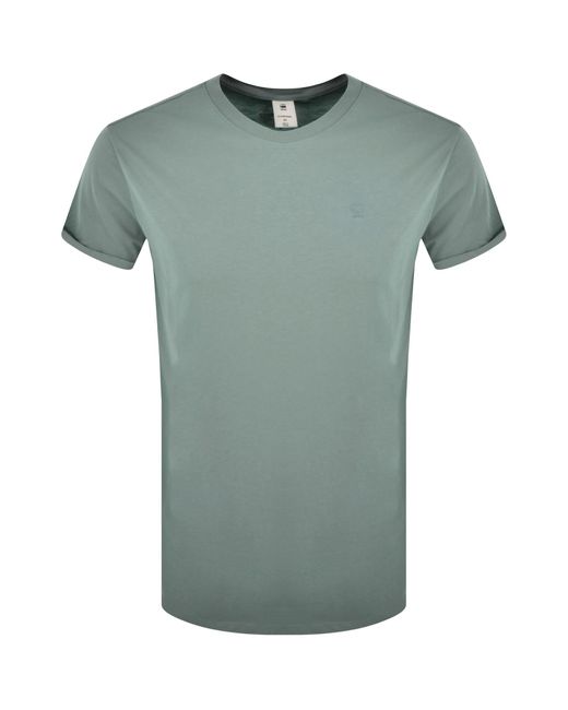 G-Star Green G-Star Lash Logo T Shirt for men