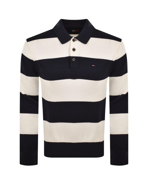 Tommy Hilfiger Blue Slim Fit Polo Jumper for men