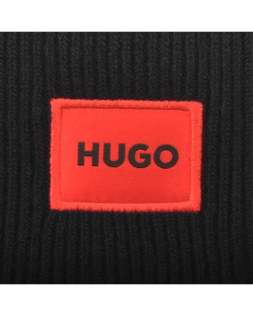 HUGO Black Xaff 6 Beanie Hat for men