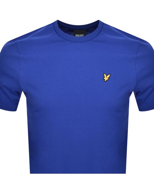 Lyle & Scott Blue Crew Neck T Shirt for men