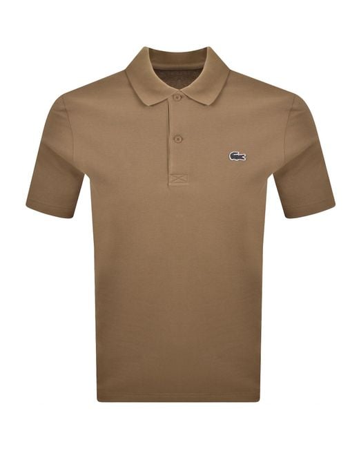 Lacoste Brown Core Essentials Polo for men