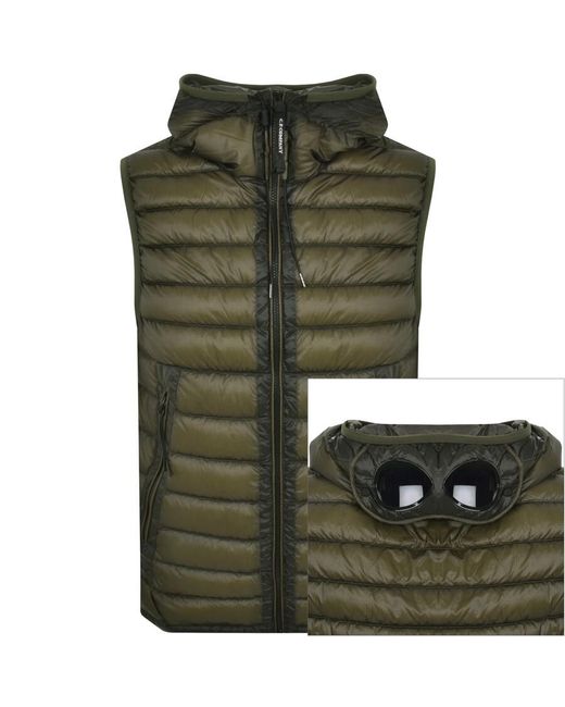 C P Company Green Cp Company Dd Shell goggle Down Gilet for men