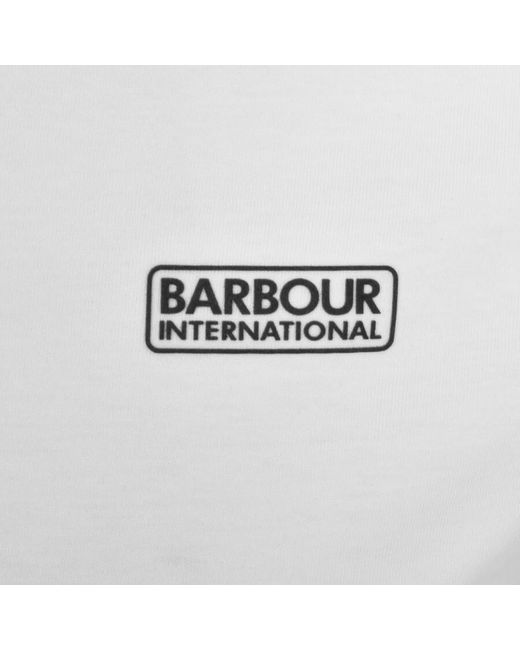 Barbour White Logo T Shirt for men