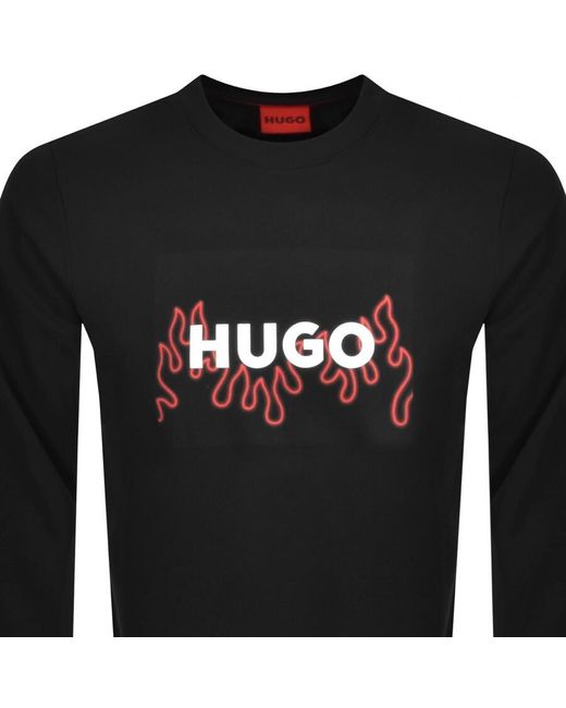 HUGO Black Duragol Sweatshirt for men