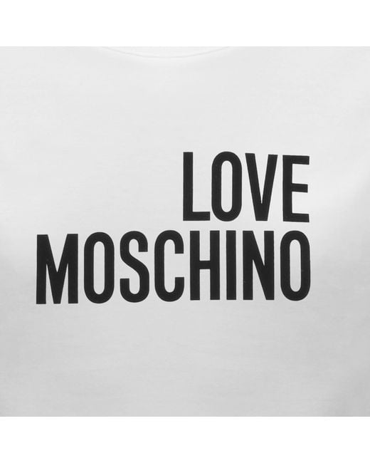 Moschino Gray Graphic T Shirt for men