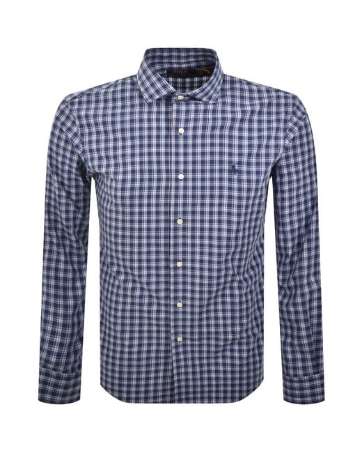 Ralph Lauren Blue Long Sleeved Shirt for men