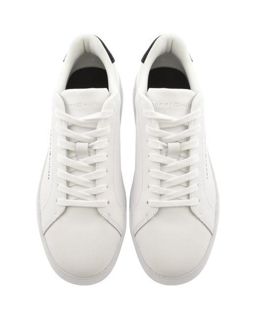 Tommy Hilfiger White Court Trainers for men