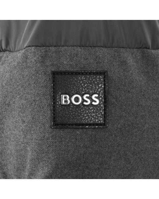 BOSS BUSINESS Gray Boss Clanello1 Waterproof Jacket for men