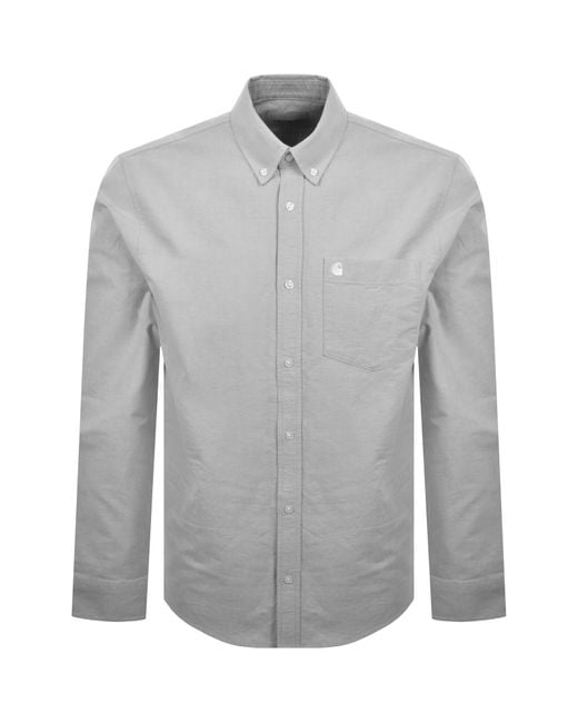 Carhartt Gray Long Sleeve Shirt for men