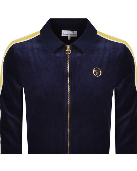 Sergio Tacchini Blue Monte Velour Track Jacket for men