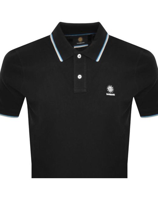 Sandbanks Black Badge Logo Polo T Shirt for men