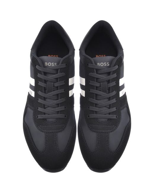 BOSS BUSINESS Blue Boss Zayn Trainers Dark for men