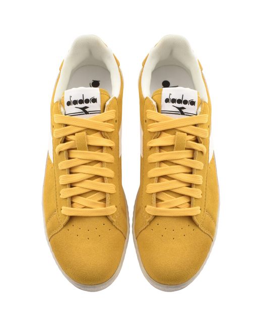 Diadora Yellow Game L Low Suede Trainers for men