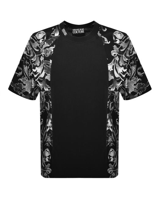 Versace Jeans Black Couture Relaxed Fit T Shirt for men