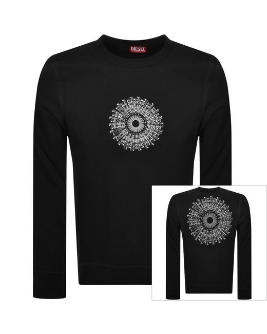 DIESEL Black S Ginn K41 Logo Sweatshirt for men