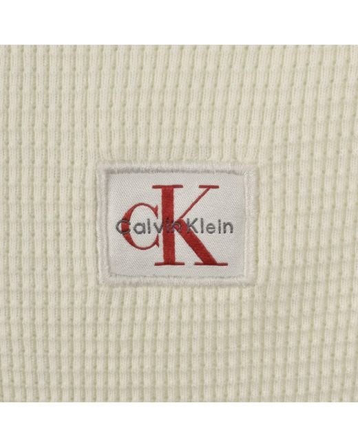 Calvin Klein White Jeans Waffle T Shirt Calico for men