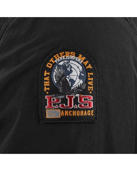 Parajumpers Black Evander Overshirt for men