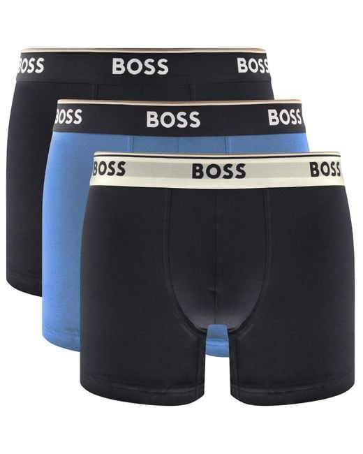 BOSS BUSINESS Blue Boss Underwear 3 Pack Power Boxer Briefs for men