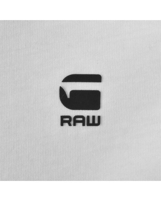 G-Star White G-Star Lash Logo T Shirt for men