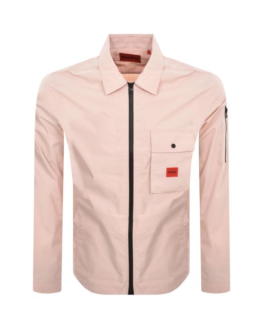 HUGO Pink Emmond Overshirt Jacket for men