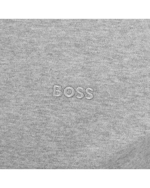 BOSS BUSINESS Gray Boss Pado 30 Long Sleeved Polo T Shirt for men